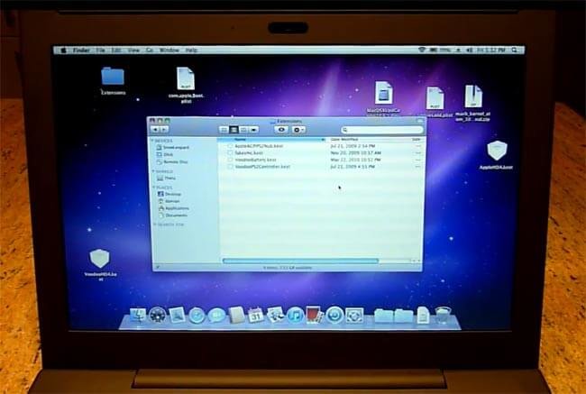 MacOS и Windows 7 на нетбуке Google Chrome CR-48 (видео). Фото.