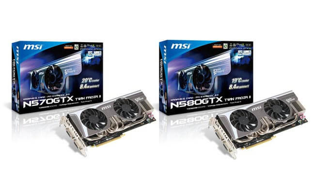 Две новые видеокарты с СО Twin Frozr II от MSi. Фото.