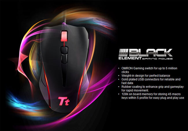 Игровая мышь Black Element от Tt eSports. Фото.