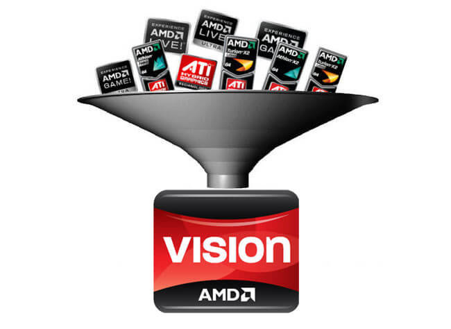 Athlon, Phenom и Sempron заменят на AMD Vision. Фото.