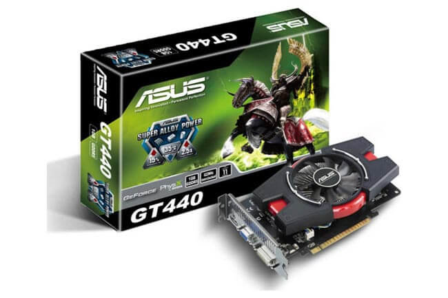 Asus GT440 с технологией Super Alloy Power. Фото.