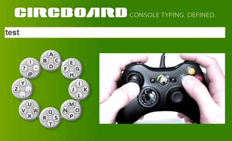 Circboard. Виртуальная клавиатура для вашего Xbox 360. Circboard. Фото.