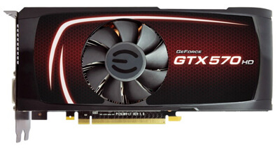 EVGA GeForce GTX 570 HD. Фото.
