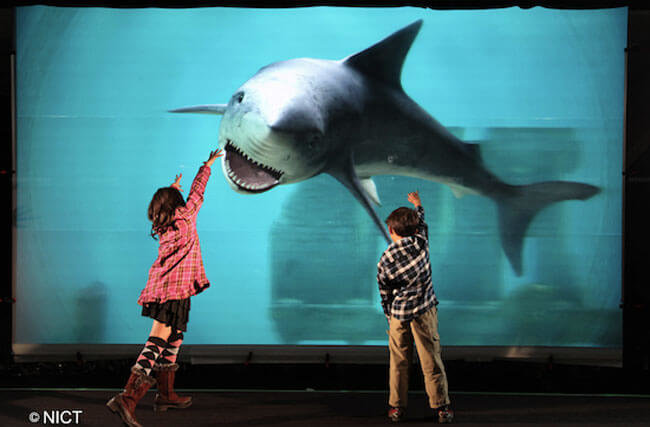 Прототип огромной 200 дюймовой 3D-панели. Фото.