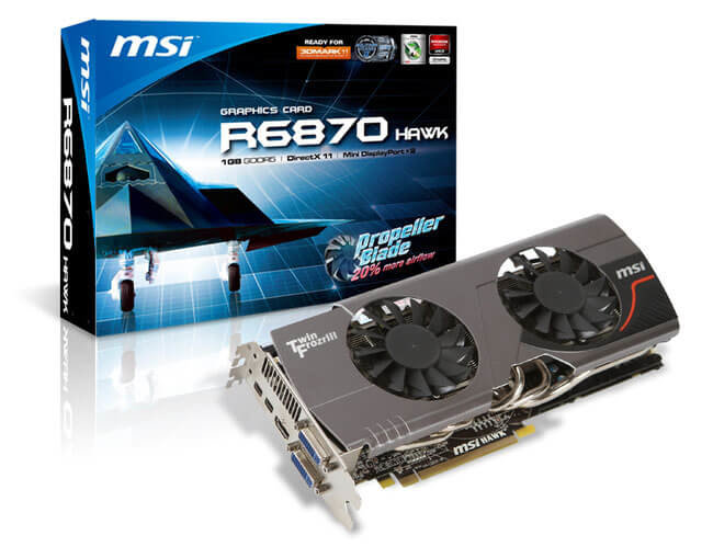 Видеокарта MSI R6870 Hawk. Фото.
