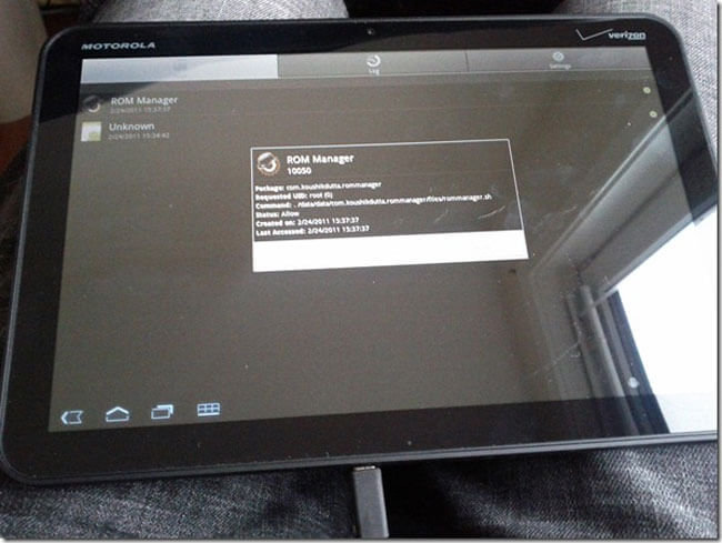 Motorola Xoom уже взломали. Фото.