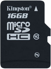 Kingston выпустила новые карты памяти microSDHC Class 10. Фото.