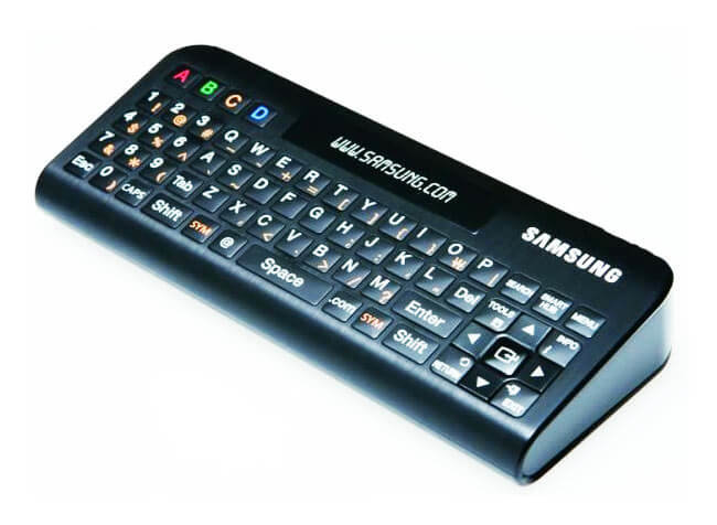 Пульт Д/У c QWERTY-клавиатурой от Samsung. Фото.