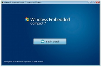 Старт ОС Windows Embedded Compact 7. Фото.