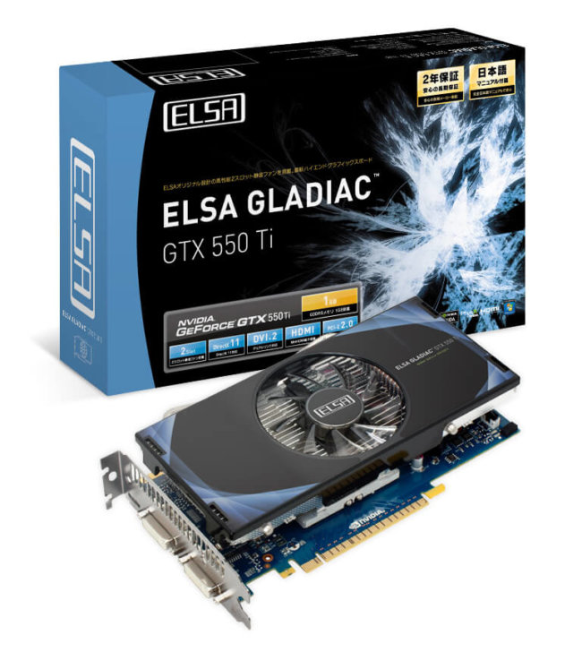 GTX 550 Ti: версия от ELSA GLADIAC. Фото.