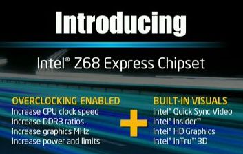 Набор системной логики Z68 от Intel. Фото.