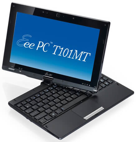 Ноутбук ASUS Eee PC T101MT оборудован процессором Intel Atom N570. Фото.