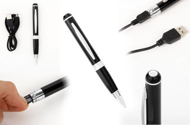 Ручка Spy Pen с датчиком движения и возможностью записи видео в высоком разрешении. Фото.