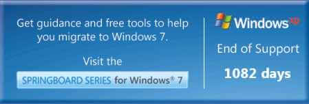 Microsoft отсчитывает дни до смерти Windows XP. Фото.