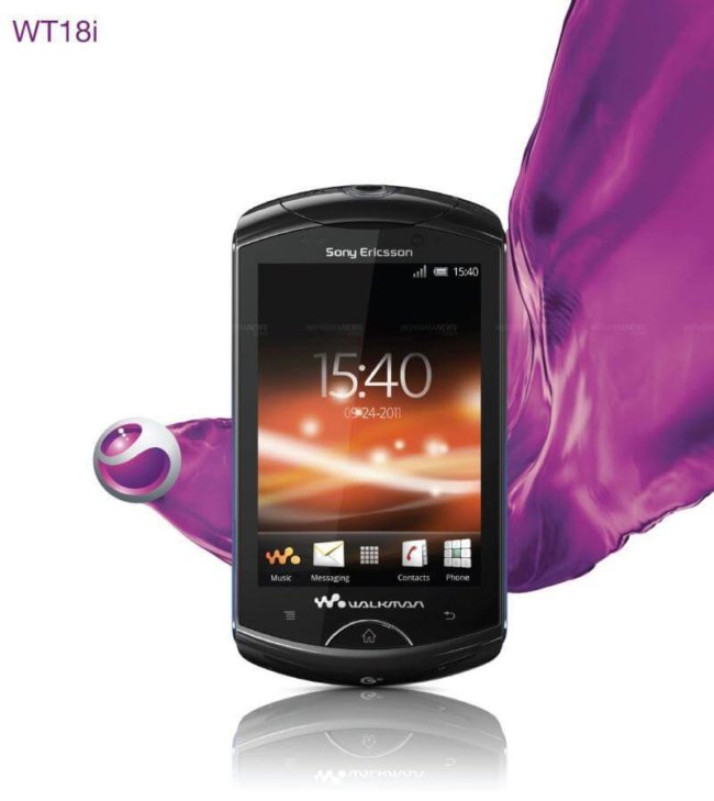 Sony Ericsson представил WT18i Walkman Phone. Фото.