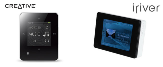 Плееры Creative Iriver Clix Zen M300 и M100. Фото.
