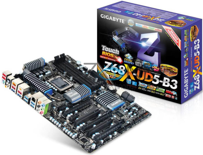 Gigabyte представляет материнские платы Z68X-UD4 и Z68X-UD5. Фото.