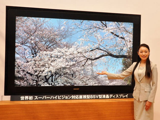 Sharp представила 85-дюймовый прототип телевизора с Ultra HD разрешением. Фото.