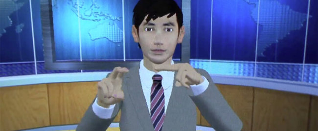 NHK представила анимационную систему перевода текста на язык жестов. Фото.