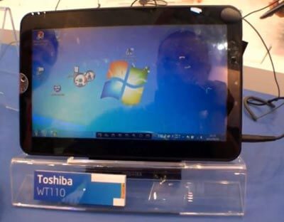Toshiba представила на Computex Windows-планшет WT110. Фото.