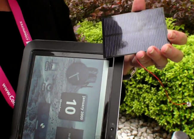 Pixel Qi рассказывает о солнечных батареях для планшетников. Фото.