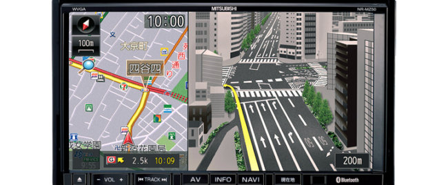 Новая автомобильная навигационная система от Mitsubishi. Фото.