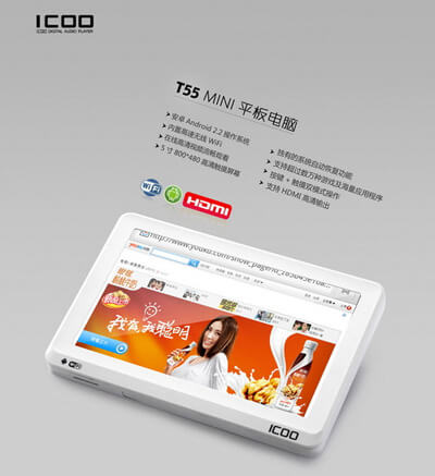ICOO T55 MINI Android Tablet. Фото.