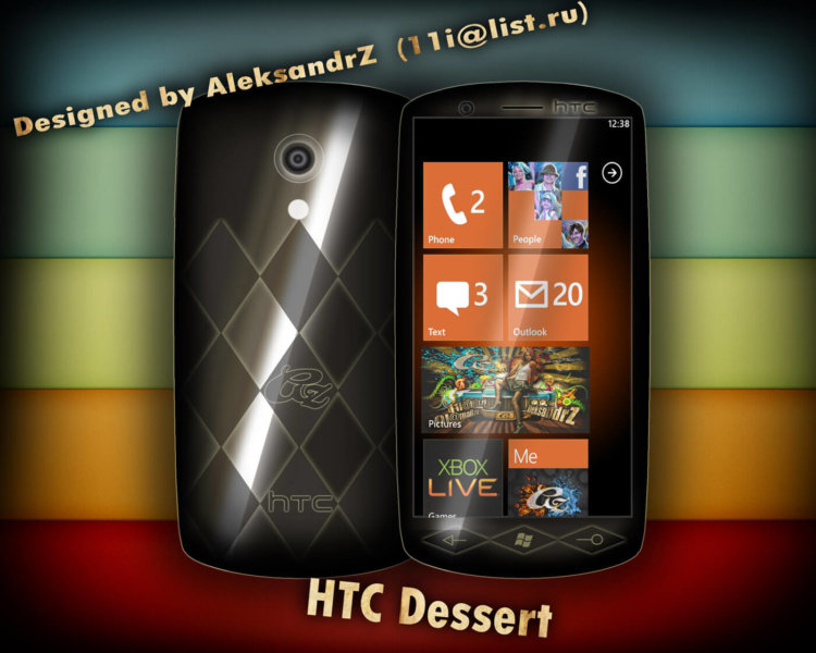 Концепт HTC Dessert с дисплеем высокой четкости. Фото.