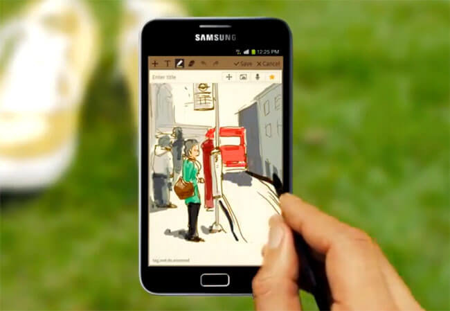 Samsung выпустила рекламный ролик Galaxy Note. Фото.