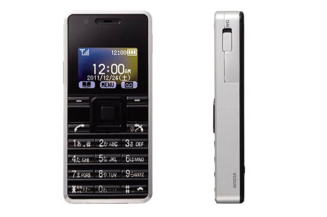 Willcom WX03A — самый маленький PHS телефон в мире. Фото.