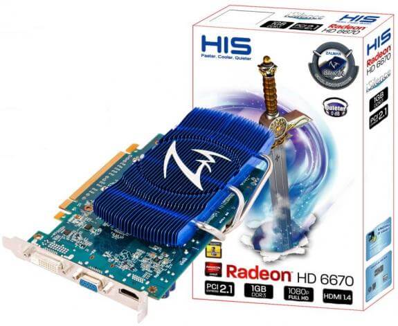 HIS представила видеокарту Radeon HD 6670 iSilence 4. Фото.