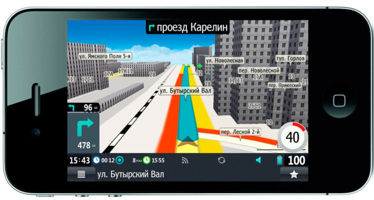 3D-навигация с «пробками» для iPad и iPhone. 3D-навигация с «пробками» для iPad и iPhone. Фото.