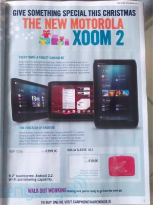 Motorola Xoom 2 поступит в Европу с ценой 400 евро. Фото.