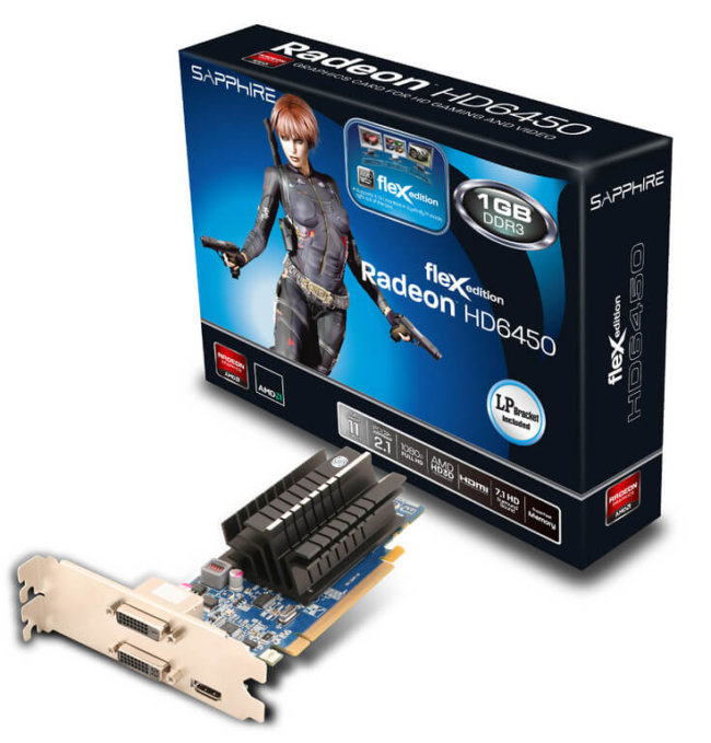 Sapphire предложила поддержку Eyefinity на базе дешевой Radeon HD 6450 FleX. Фото.