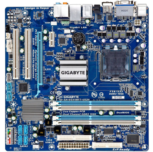 Gigabyte представила новую ревизию материнской платы GA-EG41MFT-US2H. Фото.
