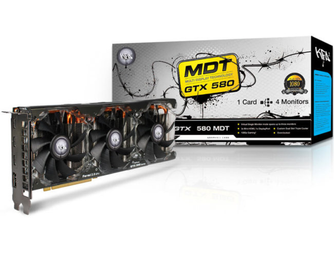 KFA2 выпустит видеокарту GeForce GTX 580 MDT X4. Фото.