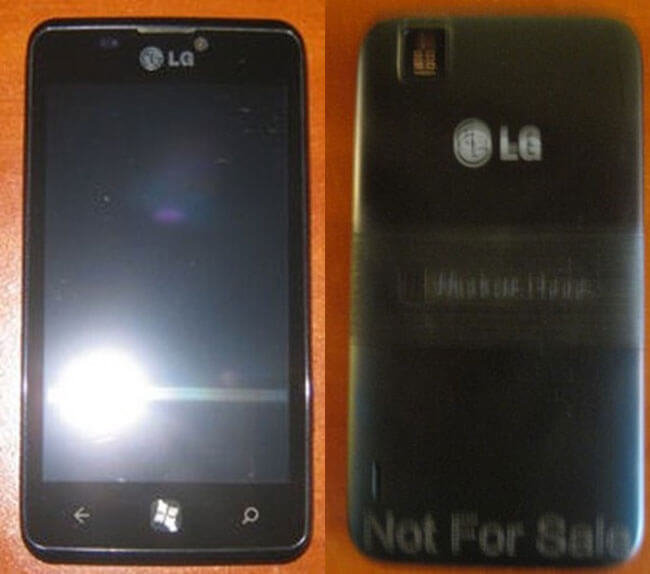LG готовит Windows Phone Fantasy. Фото.