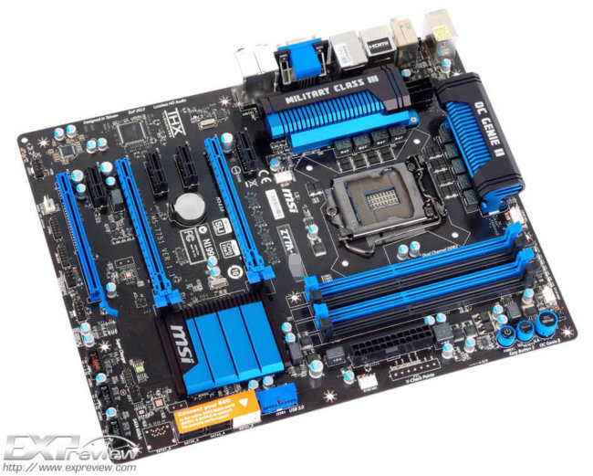 MSI показала материнскую плату Z77A-GD55. Фото.