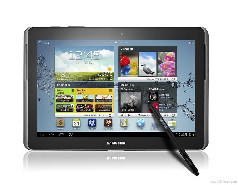 Galaxy Note 10.1 - вид спереди Galaxy Note 10.1 - вид спереди