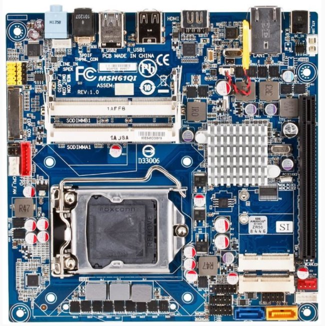 Gigabyte показала материнскую плату MSH61QI с сокетом LGA 1155. Фото.