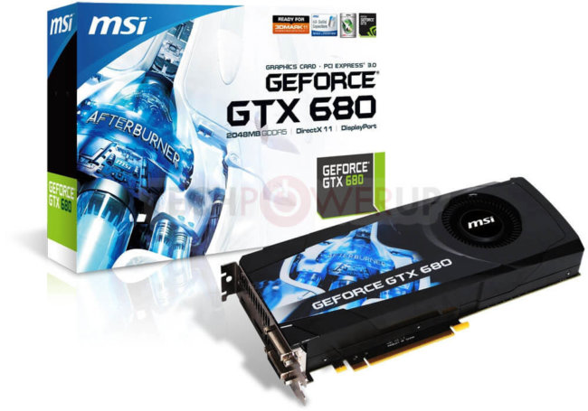MSI готовит разогнанную GeForce GTX 680. Фото.