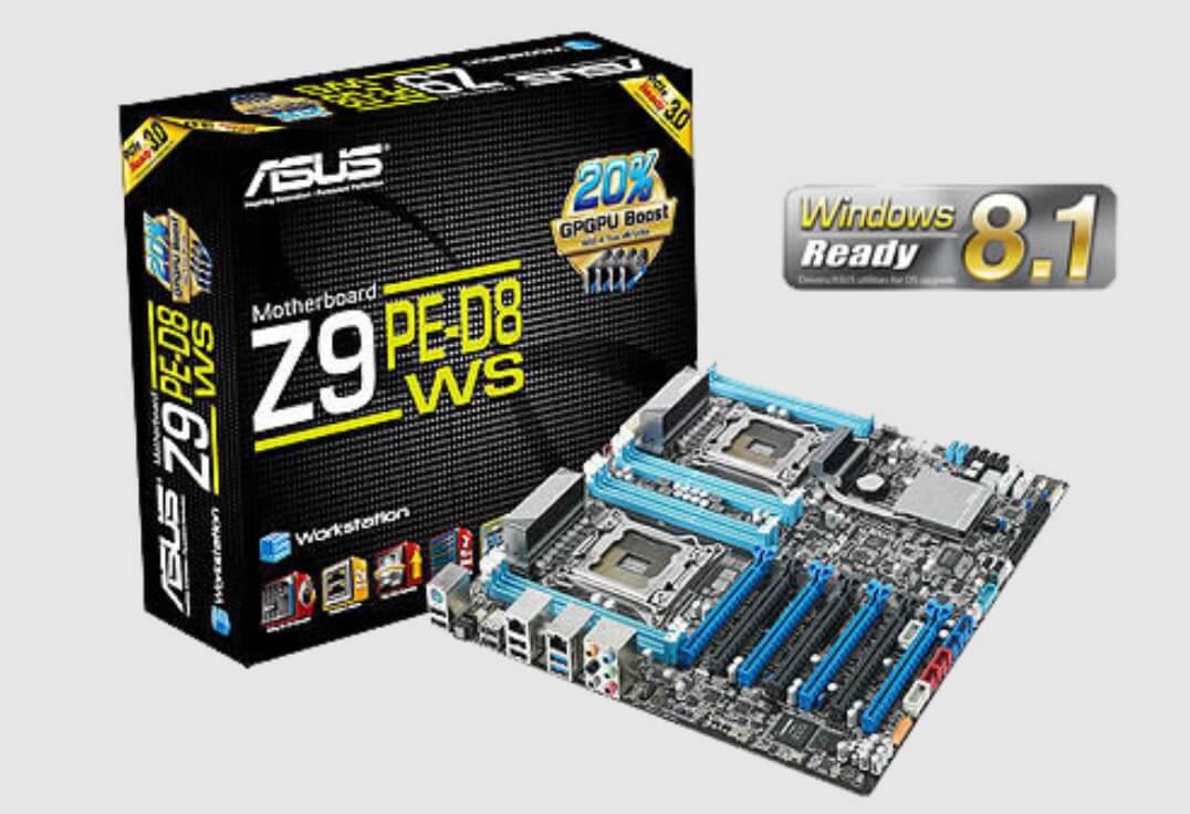 Материнская плата ASUS Z9PE-D8 WS. Фото.