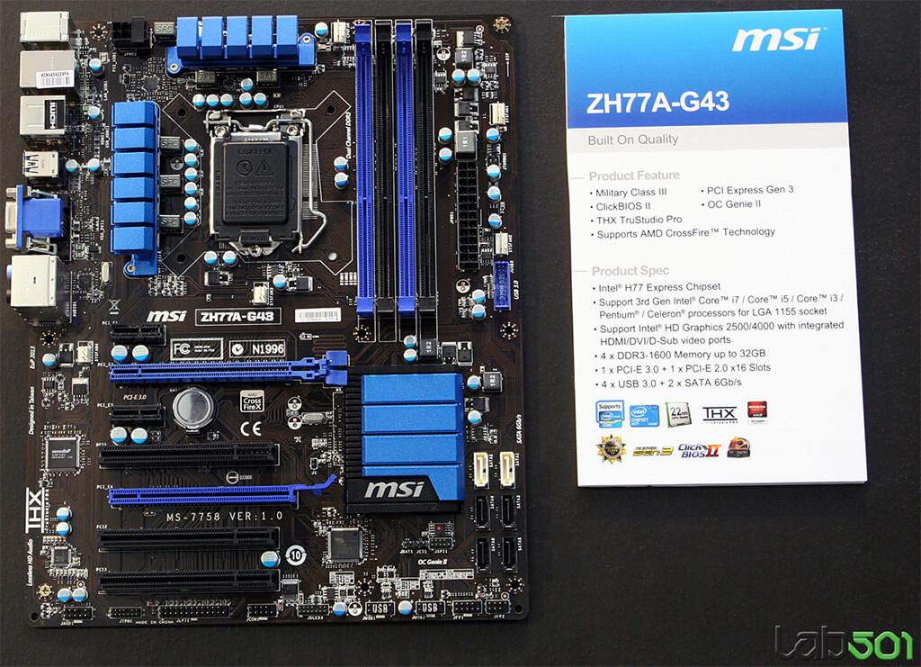 Материнская плата MSI ZH77A-G43