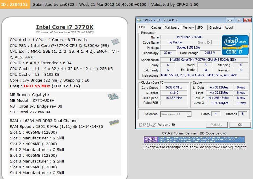 Процессор Intel Ivy Bridge разогнал ОЗУ