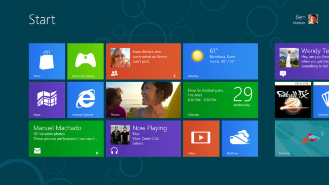 Microsoft официально объявила версии Windows 8. Фото.
