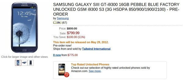 Samsung-Galaxy-S-III на Amazon