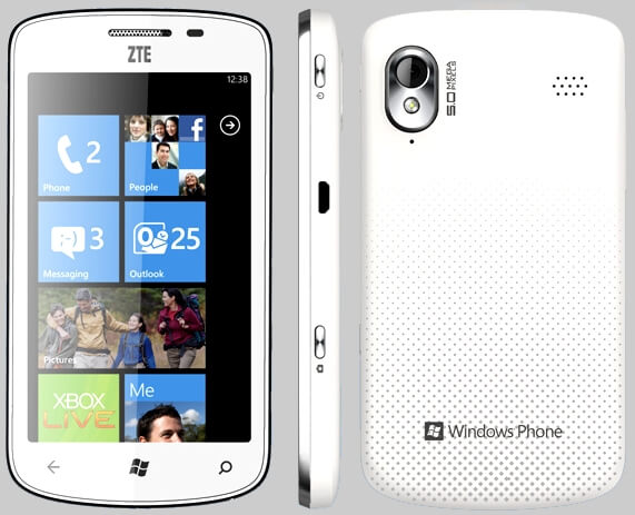 ZTE Tania Windows Phone появится в США. Фото.