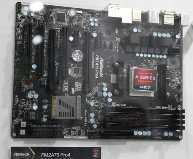 [Computex 2012] ASRock анонсировала материнскую плату FM2A75 Pro4 с сокетом FM2. Фото.