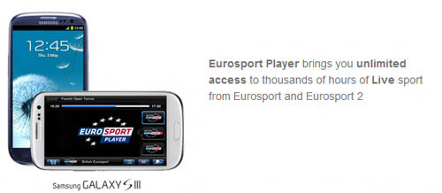 Eurosport на Samsung Galaxy S III