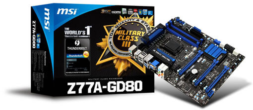 Начались продажи материнской платы MSI Z77A-GD80. Фото.